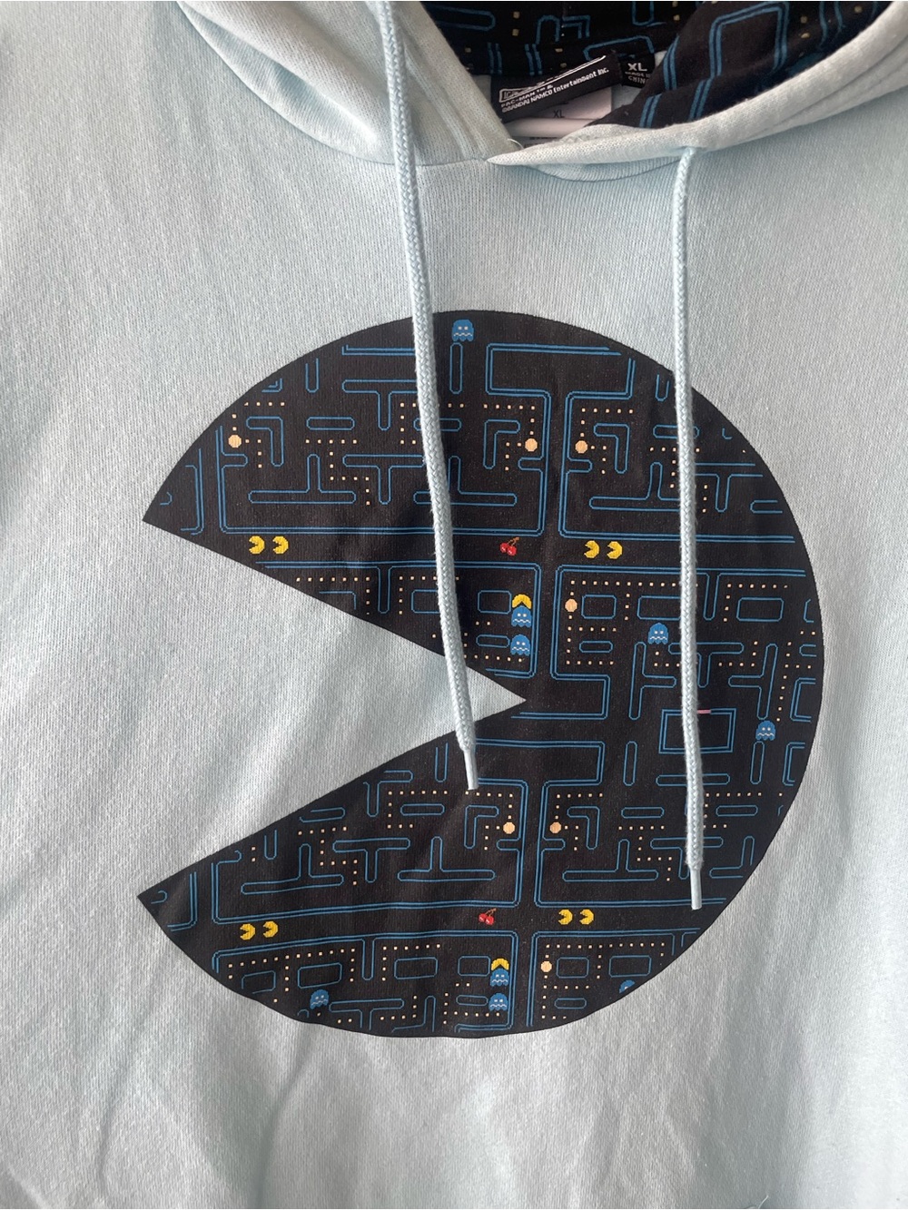 Light Blue Pac-Man Graphic Hoodie Sweatshirt - Unbranded - Picture 7 of 7